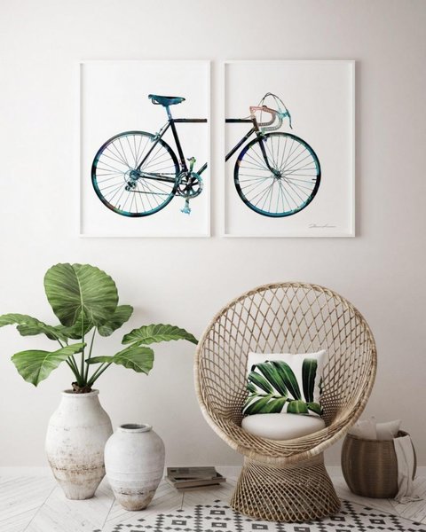 Set 2 tablouri decorative Bicicleta